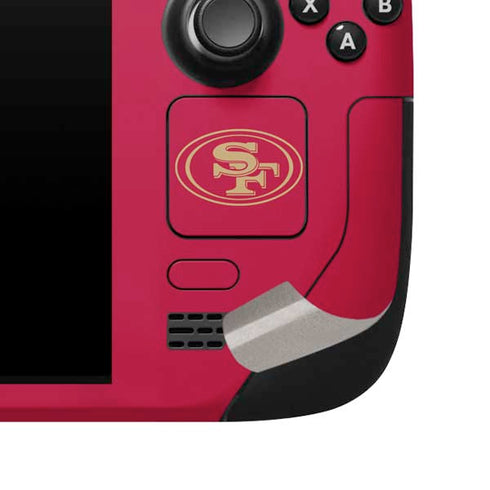 NFL San Francisco 49ers Red Performance Series Steam Deck Handheld Gaming Computer Skin
